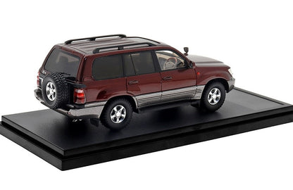 [ Back-order ] Hi-Story HS435RE 1:43 Toyota LAND CRUISER VX-LIMITED G-SELECTION (2000) Red Mica/Medium Gray Metallic Resin