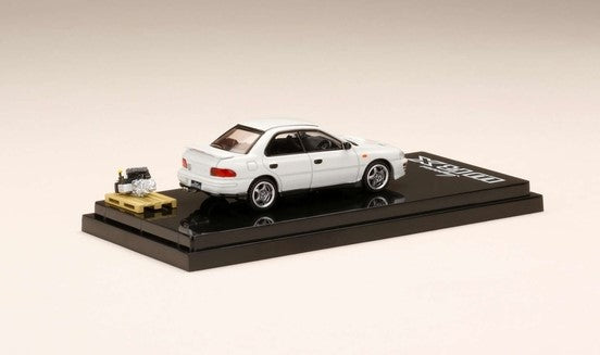 [ Back-order ] Hobby Japan HJ642013AW 1:64 Subaru IMPREZA WRX (GC8) 1992 with Engine Display Model Feather White