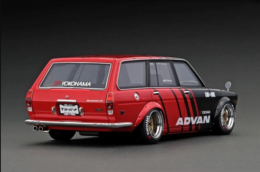 [ Back-order ] ignition model IG3149 1:18 Datsun Bluebird (510) Wagon Black/Red