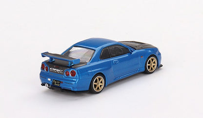 MGT00531-R TSM MINI-GT 1:64 Nissan Skyline GT-R R34 Top Secret Bayside Blue RHD