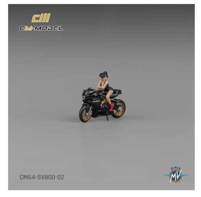CM-Model CM64-sv800-02 1:64 Scale MV Agusta Superveloce SV800 Black