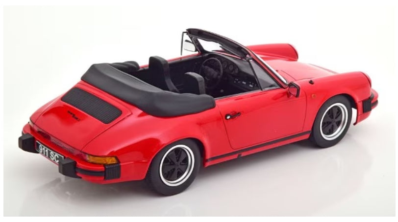 KKDC180752 KK scale 1:18 Porsche 911 SC Cabriolet 1983 red with Softtop