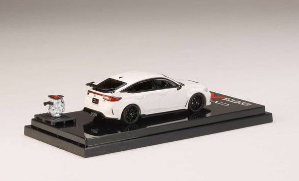 [ Back-order ] Hobby Japan HJ641063W 1:64 Honda Civic Type R (FL5) with Engine Display Model Championship White