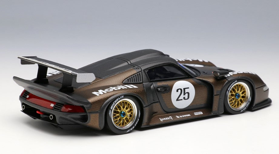 [ Back-order ] Make Up EIDOLON EM471A 1:43 Porsche 911 GT1 Le Mans 24 Hours Test 1996 No,25 Carbon