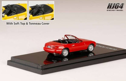 [ Back-order ] Hobby Japan HJ642025AR 1:64 EUNOS ROADSTER (NA6CE) with Tonneau Cover Classic Red