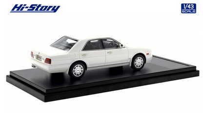 [ Back-order ] Hi-Story HS451WH 1:43 Nissan GLORIA V30 TWIN CAM Turbo Gran Turismo Ultima (1991) Pure White Resin