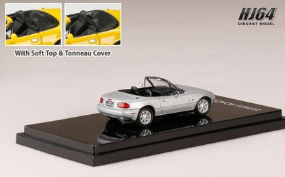 [ Back-order ] Hobby Japan HJ642025AS 1:64 EUNOS ROADSTER (NA6CE) with Tonneau CoverSilver Stone Metallic