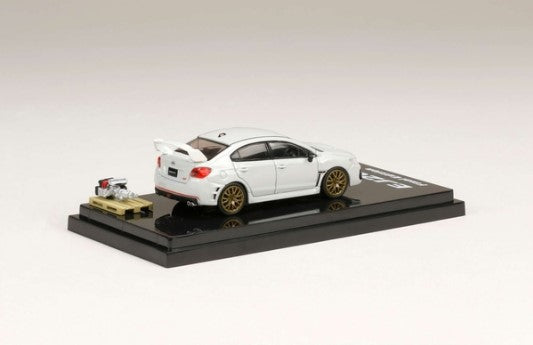 HJ642021FW Hobby JAPAN 1:64 Subaru WRX STI EJ20 FINAL EDITION full package / with engine display model Crystal White Pearl