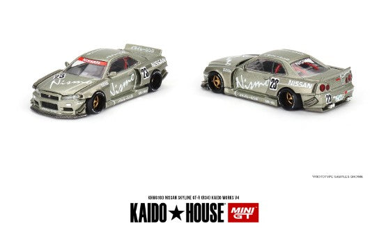 KHMG103 TSM MINI-GT 1:64 Nissan Skyline GT-R R34 Kaido Works V4 RHD