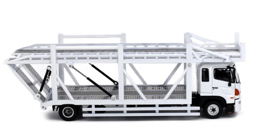 [ Back-order ] TINY ATC66030-B 1:64 Tiny City Hino 500 (Hino Ranger) Car Carrier White Diecast