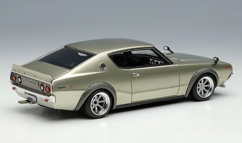 [ Back-order ] Make Up VISION VM274B 1:43 Nissan Skyline 2000 GT-R (KPGC110) 1973 (RS Watanabe 8 spoke wheels) Champagne Silver