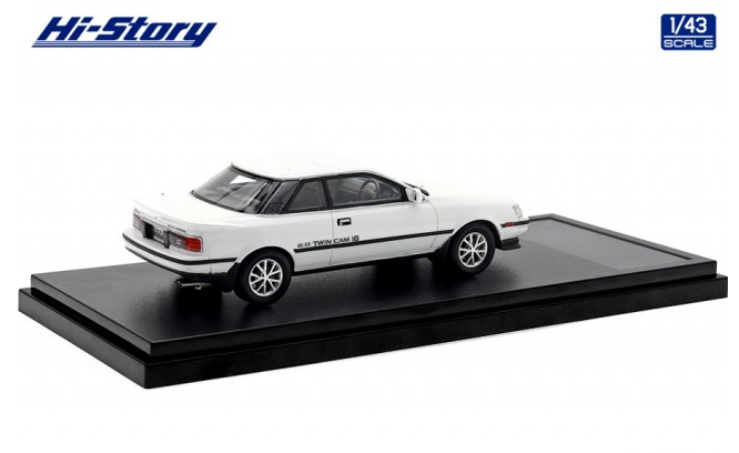 [ Back-order ] Hi-Story HS455WH 1:43 Toyota CORONA COUPE 2000 GT-R (1985) Super White II Resin