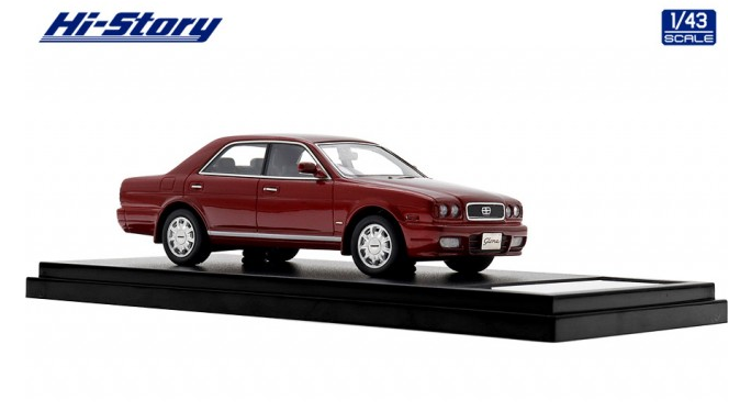 [ Back-order ] Hi-Story HS451RE 1:43 Nissan GLORIA V30 TWIN CAM Turbo Gran Turismo Ultima (1991) Raspberry Red Resin