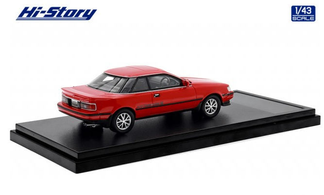 [ Back-order ] Hi-Story HS455RE 1:43 Toyota CORONA COUPE 2000 GT-R (1985) Super Red II Resin