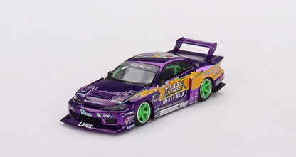 MGT00576-R TSM MINI-GT 1:64 Nissan SILVIA (S15) LB-Super Silhouette #555 2022 Formula Drift Japan RHD