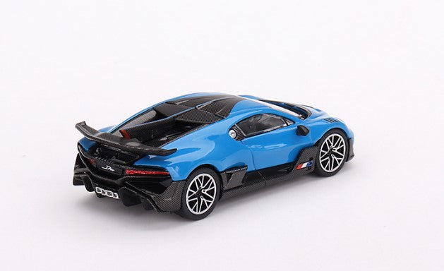 MGT00601-MJ TSM MINI-GT x MiJo Exclusives 1:64 Bugatti Divo Blue Bugatti LHD Blister Type