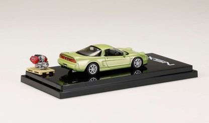 [ Back-order ] Hobby Japan HJ644006BGR 1:64 Honda NSX Coupe with Engine Display Model Lime Green Metallic