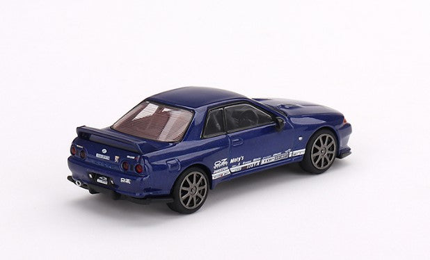 MGT00589-R TSM MINI-GT 1:64 Nissan Skyline GT-R VR32 Top Secret Metallic Blue RHD