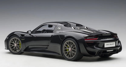 [ Back-order ] AUTOart 12121 1:12 Porsche 918 Spyder Weissach Package Black Metallic