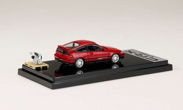 [ Back-order ] Hobby Japan HJ642005R 1:64 Honda CR-X SiR (EF8) 1989 with Engine Display Model Red Pearl