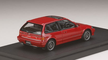 [ Back-order ] MARK43 PM4358SR 1:43 Honda Civic Si (EF3) With MUGEN CF-48 Wheel Rio Red