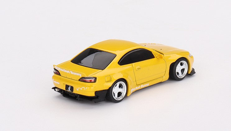 MGT00643-R TSM MINI-GT 1:64 Nissan Rocket Bunny Silvia (S15) Yellow RHD