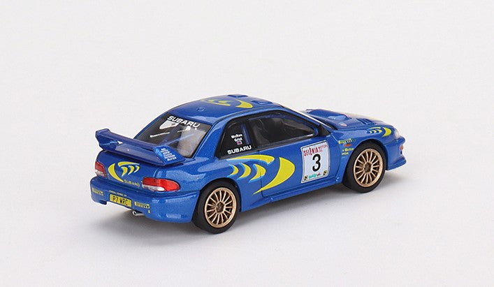 MGT00512-L TSM MINI-GT 1:64 Subaru Impreza WRC97 Rally Sanremo 1997 Winner #3 LHD