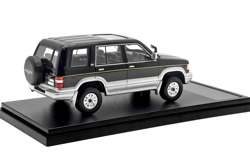 [ Back-order ] Hi-Story HS417BK 1:43 ISUZU BIGHORN (1993) Customized Ebony Black/Light Silver Metallic Resin