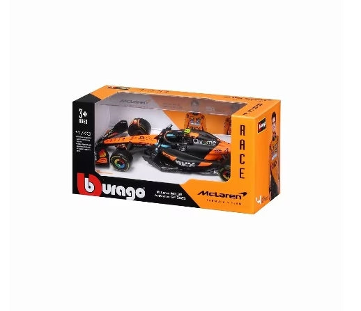 BUR38248N BBURAGO 1:43 McLaren F1 Team MCL39 2025 Australian GP #4 L. Norris Window Box