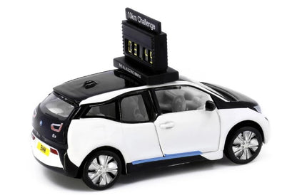 [ Back-order ] TINY ATC64699 1:64 Tiny City No.161 BMW i3 Marathon Clock Car 10km (Capparius White) Diecast