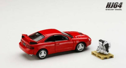 HJ641064AR Hobby JAPAN 1:64 Toyota Celica GT-FOUR WRC EDITION (ST205) w/Engine Display Model Super Red IV