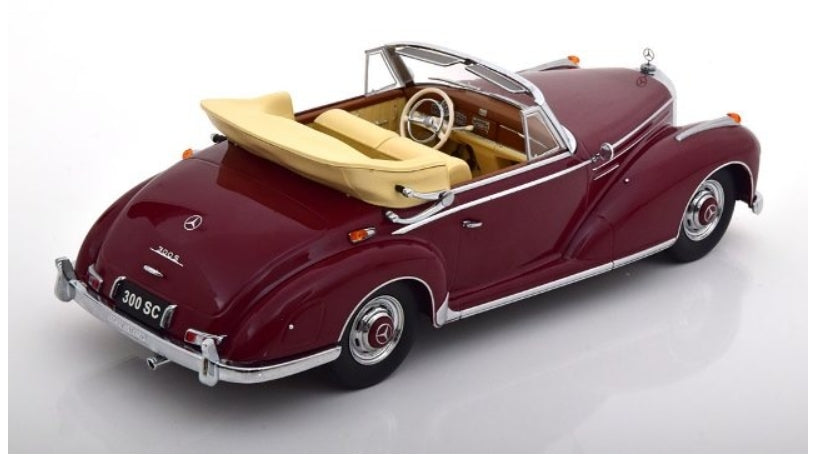 KKDC180942 KK scale 1:18 Mercedes 300 SC W188 Cabrio 1957 Dark Red