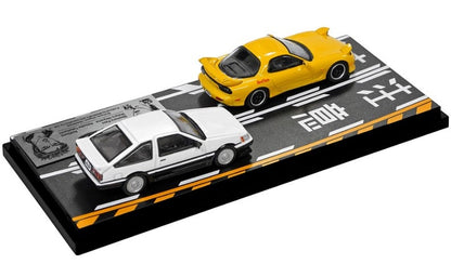 [ Back-order ] MODELER'S MD64216 1:64 Initial D Set Vol.16 Wataru Akiyama Levin Turbo (AE86) & Keisuke Takahashi RX-7 (FD3S)