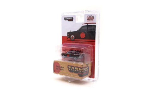 T64G-026-BK TARMAC WORKS X Mijo Exclusives 1:64 Datsun Bluebird 510 Wagon with Surfboard.