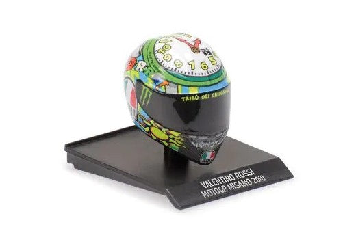 315100056 MINICHAMPS 1:10 Helmet Valentino Rossi MotoGP Misano 2010 "CLOCK ARTWORK"