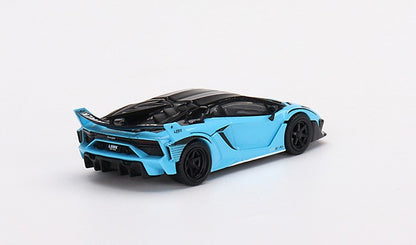 MGT00494-R TSM MINI-GT 1:64 LB-Silhouette WORKS Lamborghini Aventador GT EVO Baby Blue RHD