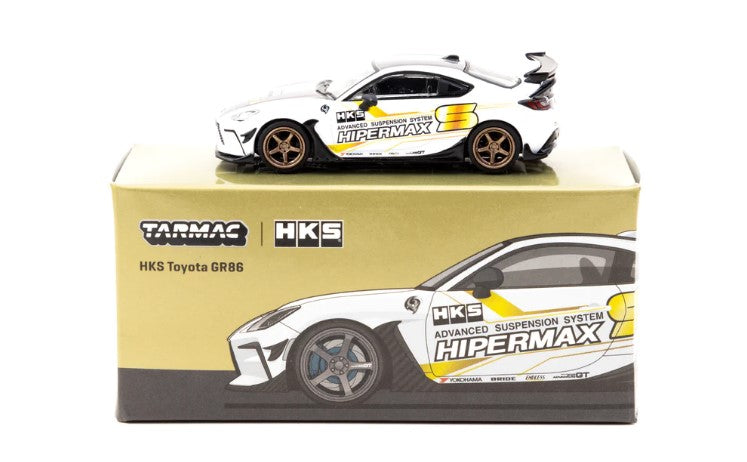 T64G-038-WH TARMAC WORKS 1:64 Toyota HKS Toyota GR86 HKS HIPERMAX