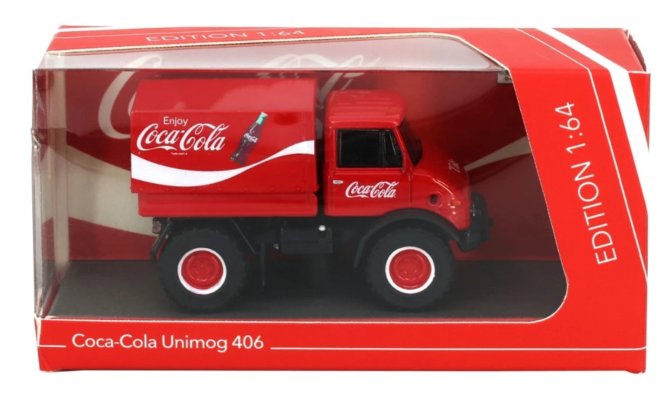 [ Back-order ] TINY COKE047 Schuco x Tiny 1:64 UNIMOG 406 Coca-Cola Diecast