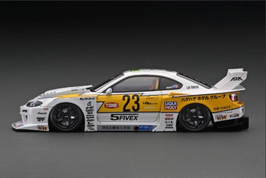 IG2919 ignition model 1:18 LB-Super Silhouette S15 Silvia White / Yellow Resin