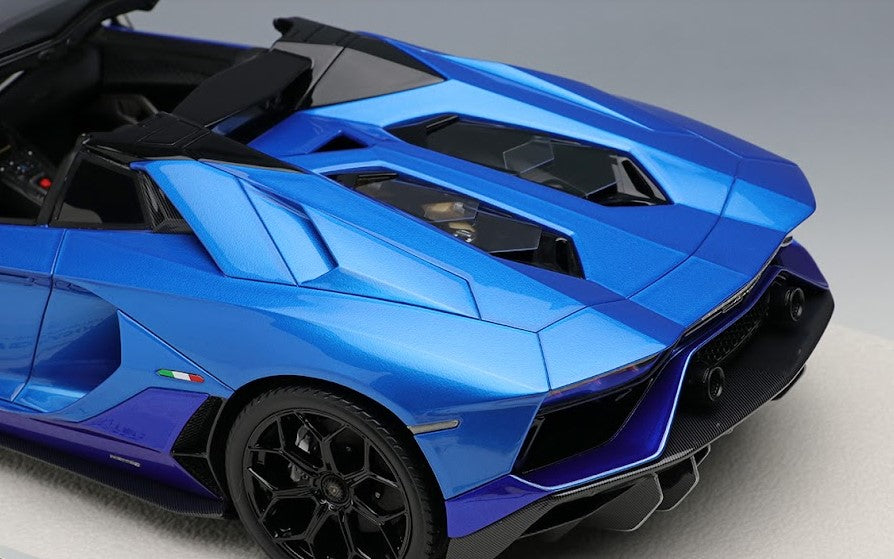 [ Back-order ] Make Up EIDOLON EML064A 1:18 Lamborghini Aventador LP780-4 Ultime Roadster 2021 Blue