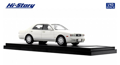 [ Back-order ] Hi-Story HS451WH 1:43 Nissan GLORIA V30 TWIN CAM Turbo Gran Turismo Ultima (1991) Pure White Resin