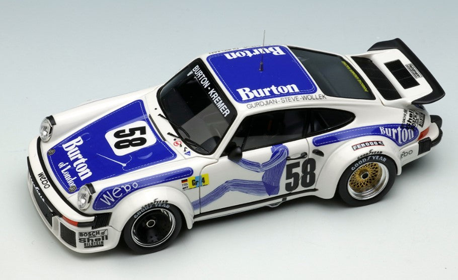 [ Back-order ] Make Up EIDOLON EM549 1:43 Porsche 934 Turbo "Burton" Le Mans 24h 1977 Class Winner No.58