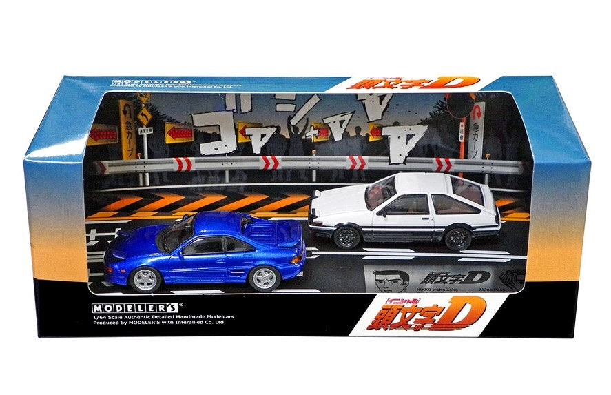 [ Back-order ] MODELER'S MD64215 1:64 Initial D Set Vol.15 Kai Kogashiwa MR2 (SW20) & Takumi Fujiwara Trueno (AE86)