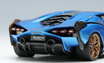 [ Back-order ] Make Up EIDOLON EM533D 1:43 Lamborghini Sian FKP 37 2019 Blue Eye Gil