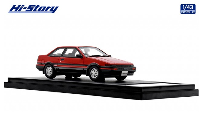 [ Back-order ] Hi-Story HS452RE 1:43 Toyoya SPRINTER TRUENO 2dr GT APEX (1983) High Flash Two Tone Resin