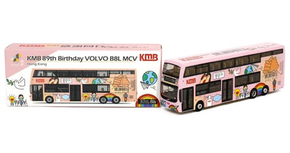 [ Back-order ] TINY KMB2022046 1:110 Tiny City KMB33 KMB VOLVO B8L MCV 12.8M 89th Birthday (89D) Diecast