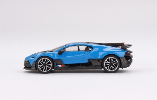 MGT00601-MJ TSM MINI-GT x MiJo Exclusives 1:64 Bugatti Divo Blue Bugatti LHD Blister Type