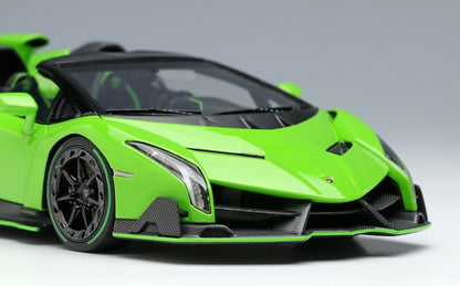 [ Back-order ] Make Up EIDOLON EM451D 1:43 Lamborghini Veneno Roadster 2015 Verdemiura Green