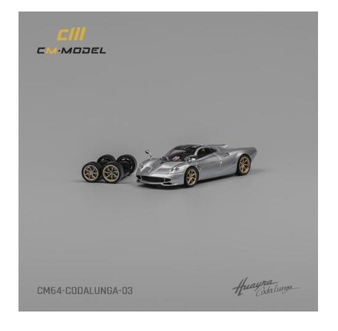 CM64-Codalunga-03 CM-MODEL 1:64 Pagani Codalunga Metallic Silver