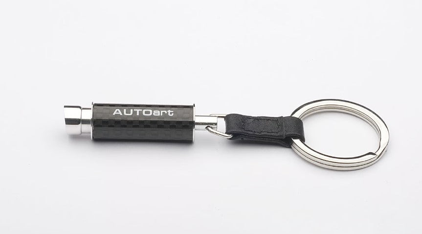 [ Back-order ] AUTOart 40839 Carbon Fiber Exhaust Flashlight Keychain